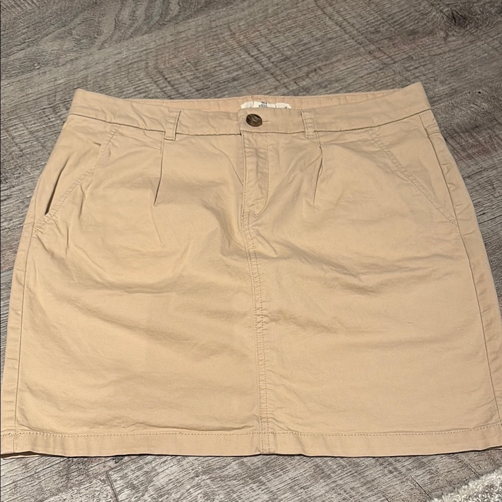 Tan Mini Skirt for Casual Resort Wear